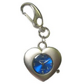 Dark Blue Heart Shape Key Chain Quartz Watch